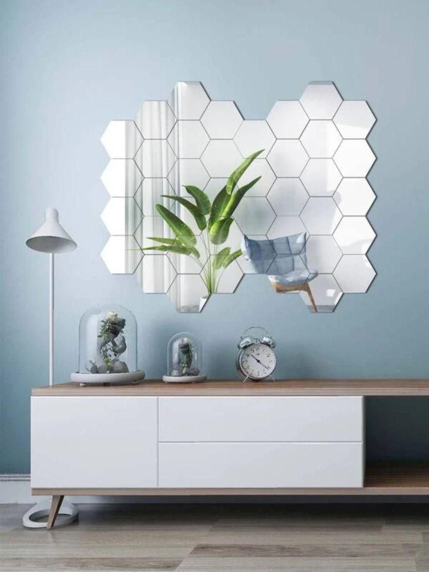 Flexible Mirror Stickers For Wall | Pack Of 40